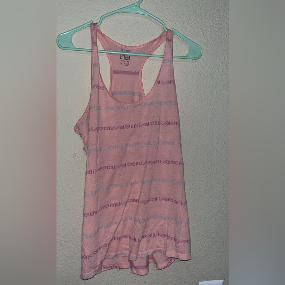 Nollie XL “I love Cali” pink tank